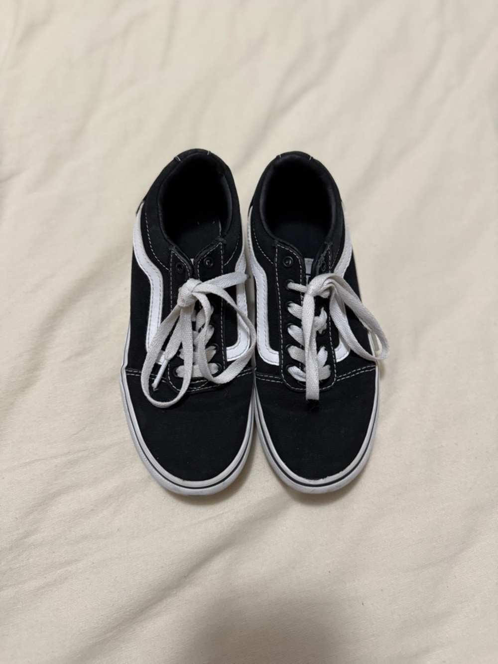 Vans Kids Black and White Old Skool Platform